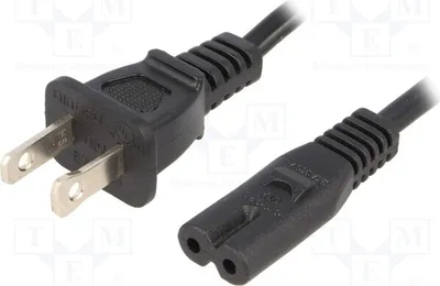 Obrázok produktu pre 1x kábel, 3 m, konektor NEMA 5-15 (B), konektor IEC C7 (flexibilný), zásuvky: 1, kábel na napájanie počítača