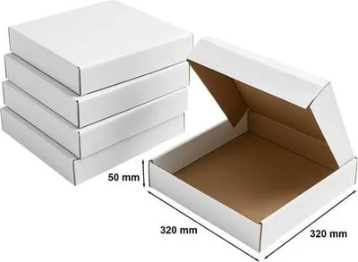 Obrázek produktu pro Kartonová krabice s výsekem pro balení - balení 320 x 320 x 50 mm - 10 kusů