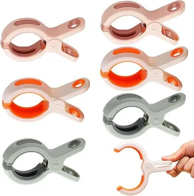 Produktbild von Famanu Wäscheklammern 6 Stück - große Handtuchklemmen für Strandliegen