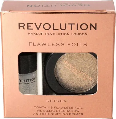 Obrázok produktu pre Makeup Revolution Flawless Foils Metallic Eye Shadow+Base Retreat 1op.