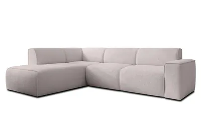 Image de AX LIVING Canapé forme L Didim L creme - 292 cm, élégant & confortable G