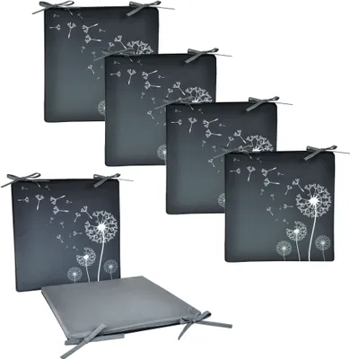 Produktbild von JACK 4x Motiv Outdoor Wende Stuhlkissen 40x40 cm Lounge Kissen Wasserfest Sitzkissen Garten Lotus Effekt, Farbe:Strelitzia