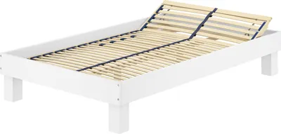 Produktbild von Holzbett breites Einzelbett 120x200 Buche Bettrahmen Futonbett Zubehör wählbar  V-60.87-12WFederholzrahmen inkl.