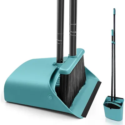 Immagine prodotto di JEHONN set scopa con manico lungo 137 cm Casa Cucina Giardino Ufficio Pulizia