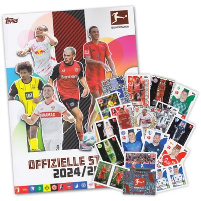 Produktbild von Fußball Bundesliga Saison 2024/25 - Starter Sammelalbum + 50 Sticker ohne Doppelte
