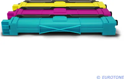 Produktbild von 3x Eurotone Toner Alternative für Brother TN-245C Blau Cyan / TN-245M Rot Magenta / TN-245Y Gelb Yellow