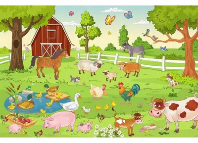 Produktbild von Fototapete Bauernhof Vliestapete Kinderzimmer Tapete inkl. Kleister - Größe 200 x 250 cm