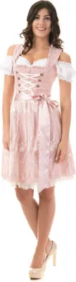 Produktbild von DIRNDL TRACHTENKLEID DAMEN NICOLE  3.TLG Rosa 38