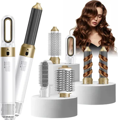 Zdjęcie produktu dla Urządzenie do stylizacji włosów 6 w 1, suszarka z jonizacją, 1000W, wielofunkcyjna lokówka automatyczna, technologia ceramiczna, profesjonalna szczotka z gorącym powietrzem, do kręcenia i prostowania włosów
