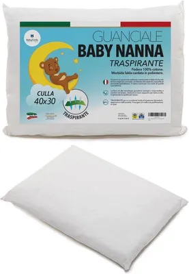 Produktbild von Famanu Babykissen 40 x 30 cm - Hypoallergen und Milbenresistent - 100% Baumwolle
