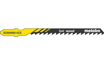 Produktbild von Metabo 25 Stichsägeblätter fast wood 74/ 4,0 mm, HCS, Type 23649
