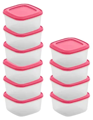 10er Set luftdichte Vorratsdosen 600 ml, Meal Prep Behälter