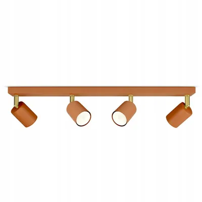 Produktbild von Luxolar - Led Deckenleuchte aus Metal Schwenkbar 4-flammig - Hängelampe Terrakotta Rot/Orange GU10 15W - Verstellbar Deckenlampe für wohnzimmer