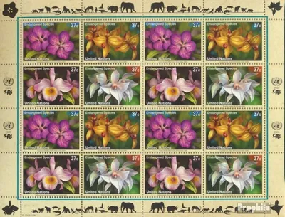 Produktbild von Briefmarken UNO - New York 2005 Mi 973-976Klb Kleinbogen (kompl.Ausg.) postfrisch Orchideen