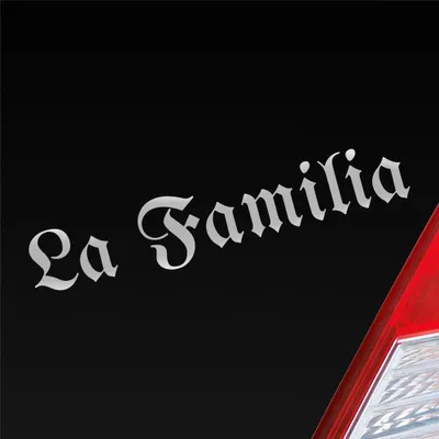 Produktbild von Auto Aufkleber La Familia Die Familie Freunde Friends Car 19x4 cm Silber Sticker Heckscheibenaufkleber