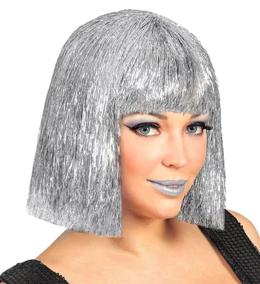 Produktbild von Las Vegas Glitzer Perücke "Glitzy" für Damen | Silber