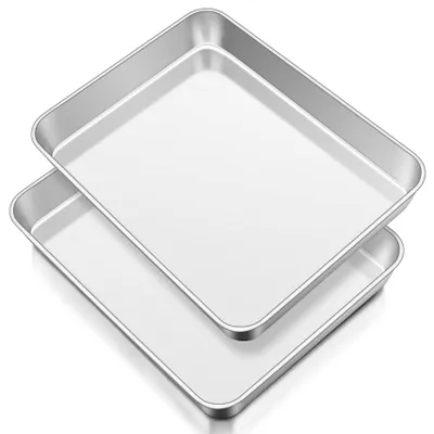 Backform Edelstahl 2er-Set 31,8x24,8x5 cm rechteckig