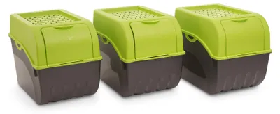 Produktbild von Novaliv 3x Groß 9l grün Kartoffel Kartoffelbox Kartoffelkiste Kartoffellager Kartoffelkopf Kartoffelsack