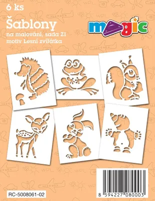 Produktbild von MAGIC Papierschablonen Set Z1 - Waldtiere