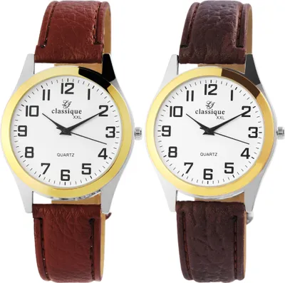 Two identical wristwatches are displayed side-by-side against a white background.