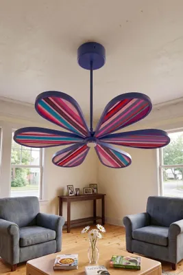 Produktbild von Opviq, Moderne Pendelleuchte, Metallkörper, Blau, 60 cm, IP20, 12 W, 100% Qualität
