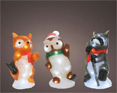 Immagine prodotto di Decorazione luminosa Lumineo animali natalizi acrilico