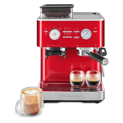 Produktbild von KitchenAid Espressomaschine Integrierte Kaffeemühle Liebesapfelrot 5KES6551ECA