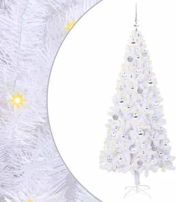 Zdjęcie produktu dla vidaXL Sztuczna choinka biała 180 cm PVC i stal