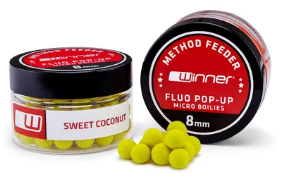 Obrázek produktu pro Method/Feeder Fluo Pop-Up Micro Boilies 8mm/20g Kokosowa Słodycz