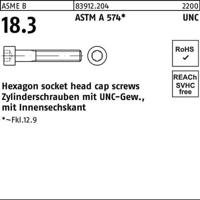 Produktbild von Reyher  Hex socket cap screws 83912 #8 - 32 UNCx3/4(19mm) (200 Stück)