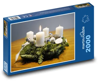 Obrázek produktu pro Puzzle 2000 Vánoční adventní věnec - martinpuzzle