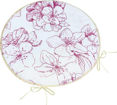 Produktbild von Sitz Adéla rund glatt - Durchmesser 40 cm - Burgund, Weiß