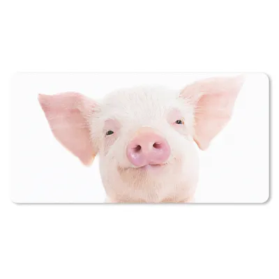 Produktbild von MuchoWow® Mauspad Mousepad Schwein - Rosa - Tiere - Natur 60x30 cm - Mousepads - Maus Mat - Pad - Mausunterlage - Nachhaltig