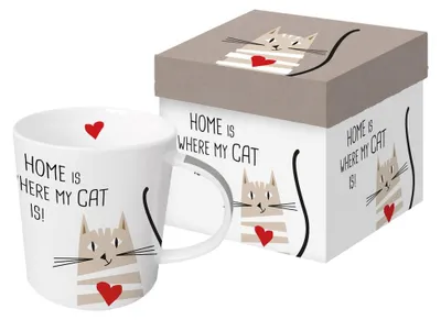 Immagine prodotto di PPD Trend Mug Home Cat, in Geschenkbox, Tasse, Teetasse, Kaffee Becher, 350 ml, 603421