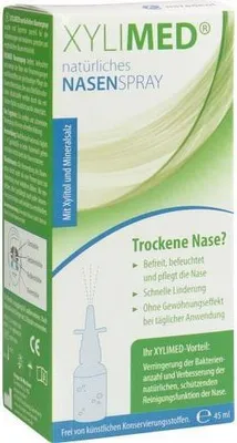 A product box for nasal spray.