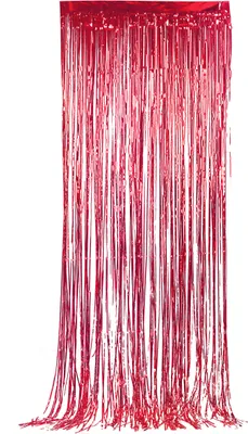 Produktbild von Roter Glitzer Lametta Vorhang 91x244cm