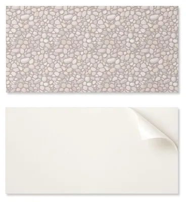 Produktbild von Montagefertige Vinylplatte mit dekorativem Aufdruck, 120 x 60 cm, Steinmuster auf dem Trägermaterial