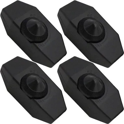 Immagine prodotto di Regolatore di luce diffusa a LED - Dimmer per lampade a LED da 1-60 Watt - 220 V - Regolazione graduale dell'illuminazione / Set di dimmer (set nero da 4 pezzi)