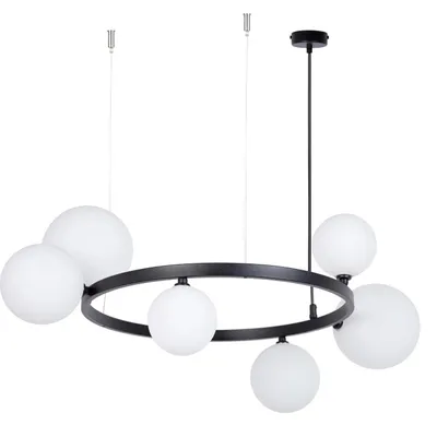 Obrázok produktu pre Luster BOLERO čierno-biely 6xG9x12W kov rozmery: 150x72x72 cm IP20 Sigma Lighting