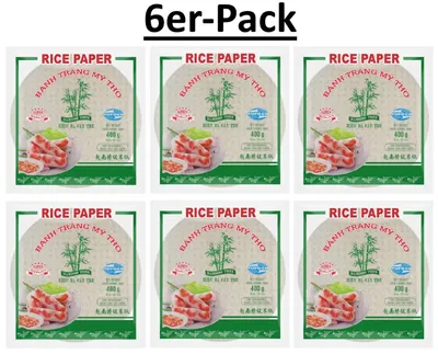 Produktbild von 6er-Pack BAMBOO TREE Reispapier Rund 22 cm, 400 g