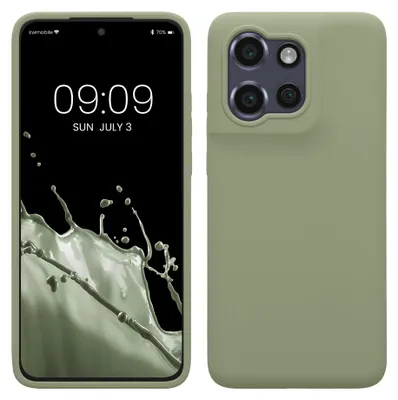 Produktbild von kwmobile Handyhülle für Motorola Edge 60 Neo / Edge 50 Neo / ThinkPhone 25 Hülle - Case Silikon - Kabelloses Laden - Schutzhülle Cover in Graugrün