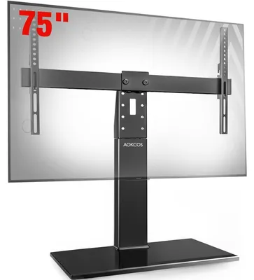 Image de Support mural pivotant et réglable en hauteur, pour téléviseurs de 32 à 75 pouces, jusqu'à 50 kg, 834 mm