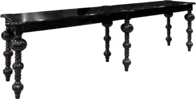 Produktbild von Casa Padrino Luxus Barock Bartisch Schwarz 400 x 80 x H. 109 cm - Handgefertigter Massivholz Tisch - Edle Barock Bar Möbel - Hotel Möbel - Luxus Qualität