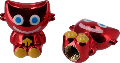 Image de Jeu : 2x capuchon de valve "Happy", rouge