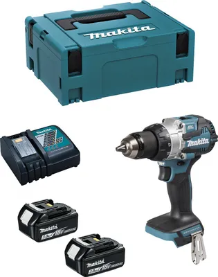 Produktbild von Schlagbohrschrauber MAKITA DHP489RFJ (2 x 3,0 Ah + DC18RC + MAKPAC 2)