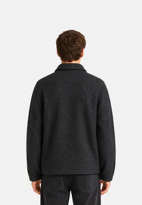 Produktbild von Tom Tailor Hemdjacke in Woll-Optik mit Kentkragen und Druckknopfleiste, Regular Fit
