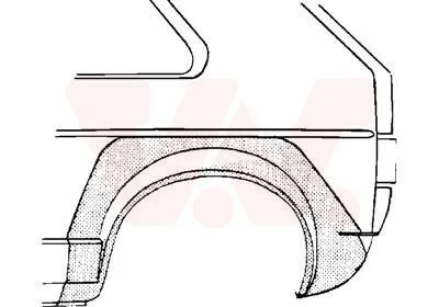 Produktbild von VAN WEZEL Seitenwand Reparaturblech für VW GOLF I Cabriolet (155) GOLF I (17)