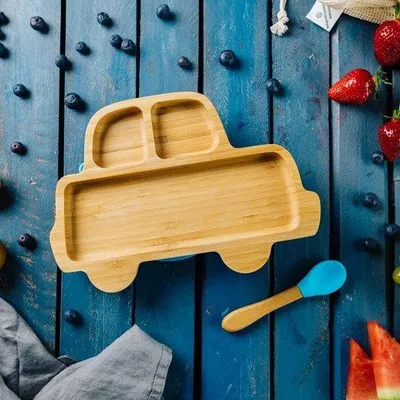 Image de Ensemble de supports pour boîtes à couverts Famanu, pour voiture - Avec ventouse - Bleu