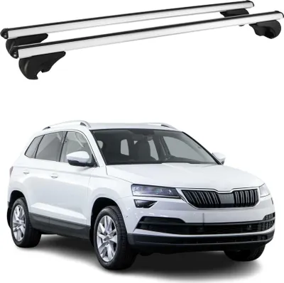 Produktbild von Dachträger Grundtäger für Skoda Karoq 2017-2025 75kg Aluminium Silber 2 tlg