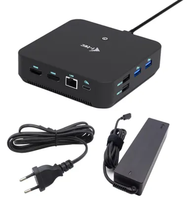 Produktbild von i-tec USB-C DP Dual HDMI Docking Station with Power Delivery 100 W + Universal Charger 100W